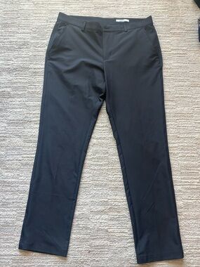 Greg Norman Collection Black Straight-Leg Dress Pants